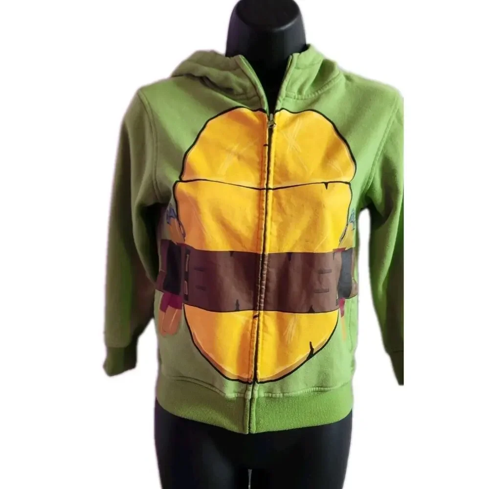 Teenage Mutant Ninja Turtles TMNT Hoodie Y8 zip Jacket Michelangelo cospaly